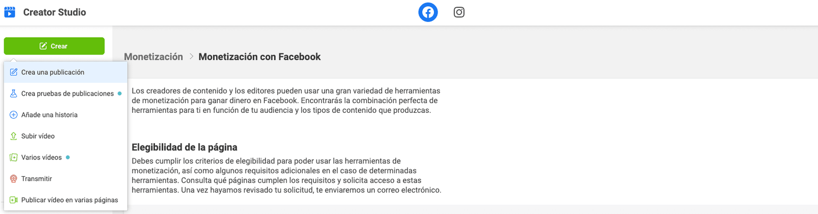 facebook creator studio