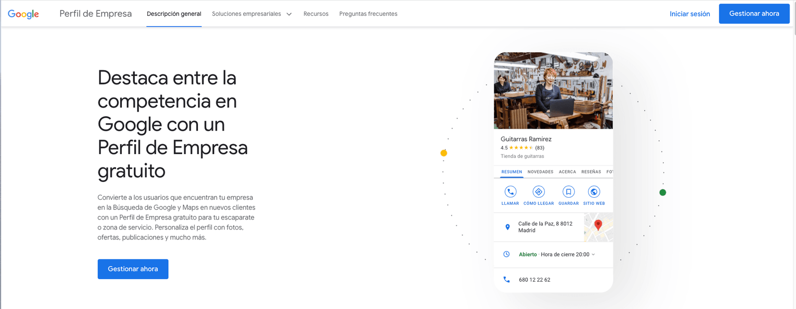 Crear ficha google business