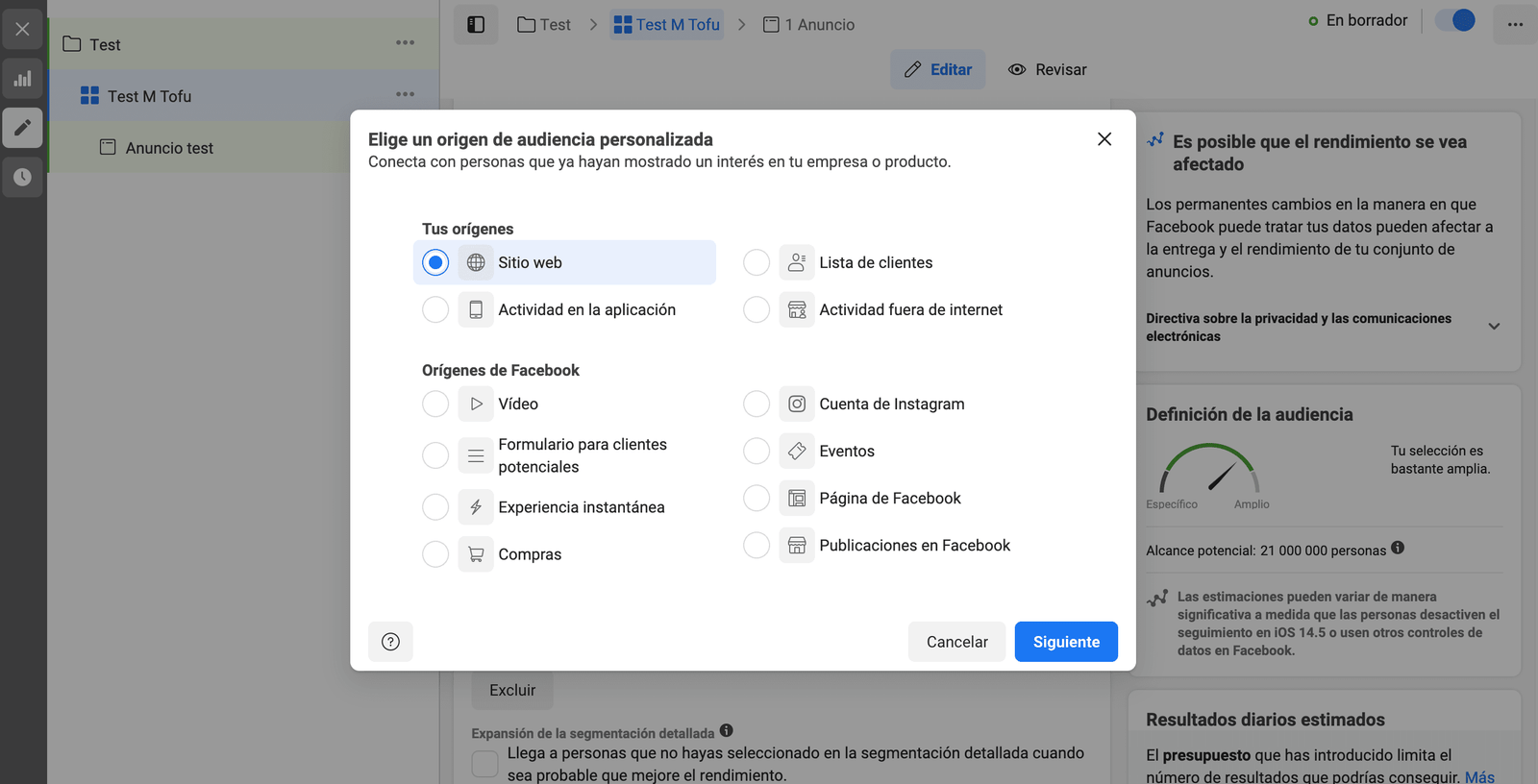 remarketing en facebook