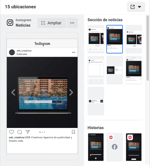 anuncio por secuencia en instagram