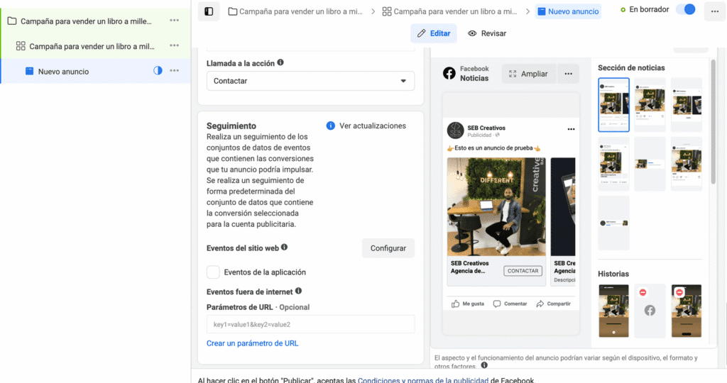 anuncios en facebook e instagram