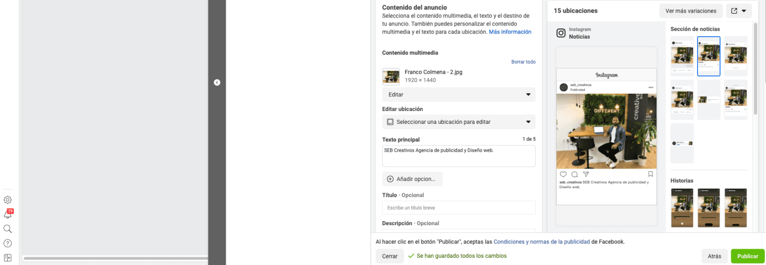 crear anuncios en instagram
